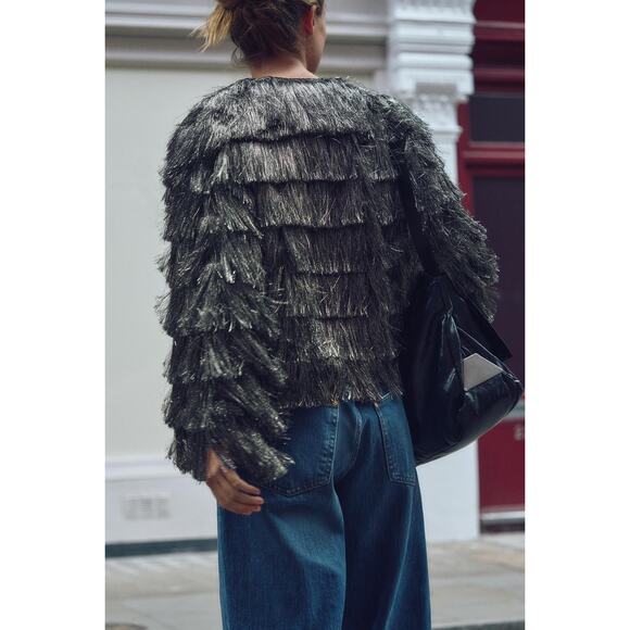 RARE!!! ZARA Fringed Jacket NWT - Picture 10 of 16